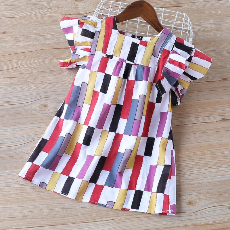 

Original Zebra Remember girls summer new dress little middle girls rainbows Blocks dress children Multicolor patchwork dresses1, Bn1117