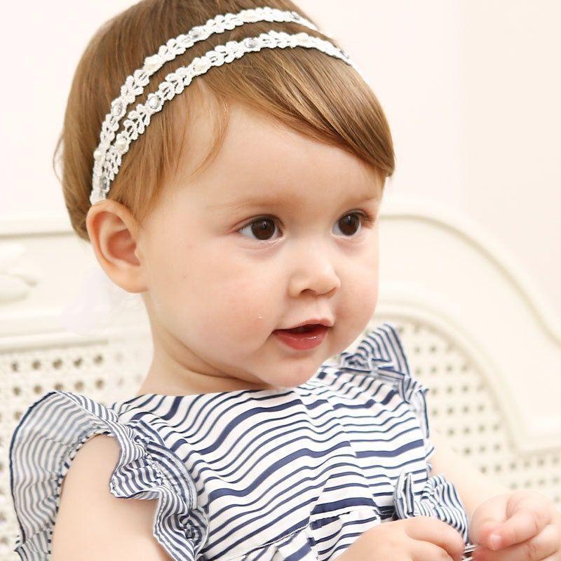 

Baby bow girls Lace Headbands pearl flowers Headband Headwear Hair Band Baby Hair Accessories Girls Christmas Gifts1, Pink