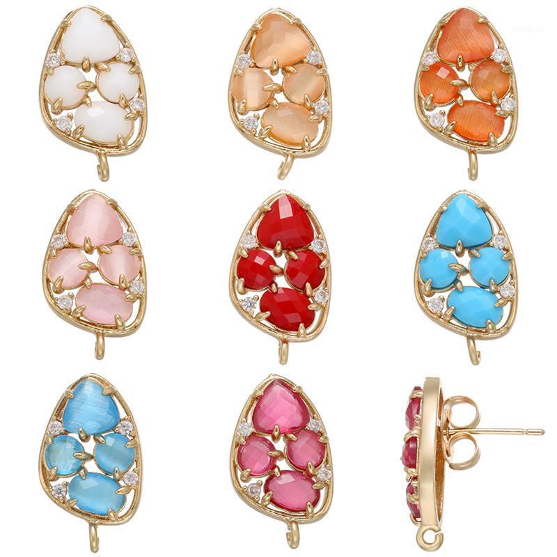 

Stud ZHUKOU Creative Irregular Crystal Earrings Italian Style Elegant Women's Dinner Party Jewelry Model:VE3021