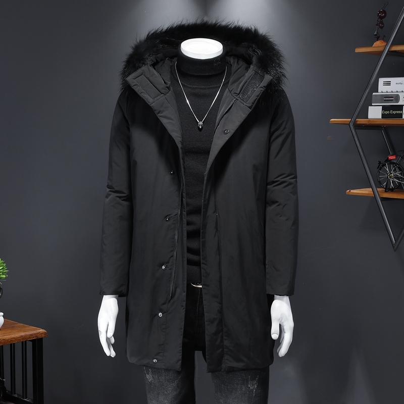 

2021 New Winter Arrival Male Hoodie 80% White Down Detachable Size M-5xl Jacket NJ78, Black