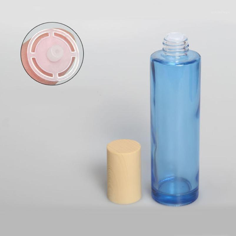 

Blue/Green Frosted Toner Bottle 40ml with Wood Grain Lid Hot Sale1