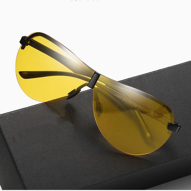 

Jyjewel New Aluminum frameless polarized sunglasses Women and Men Fashion Glass driving fishing sunglasses