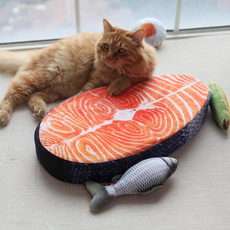 

MPK] Seafood Cat Pillow, Funny cat bed, Bolster, Toy