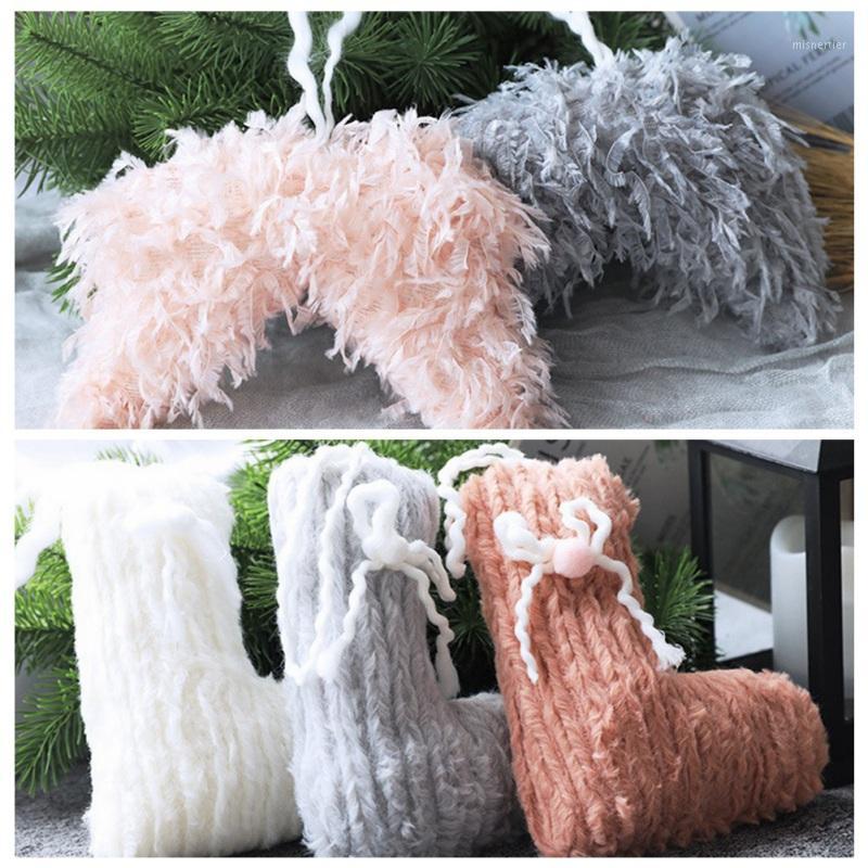 

Christmas Drop Ornaments Plush Pendants Christmas Stockings Plush Ornaments Tree Pendant Decorative1