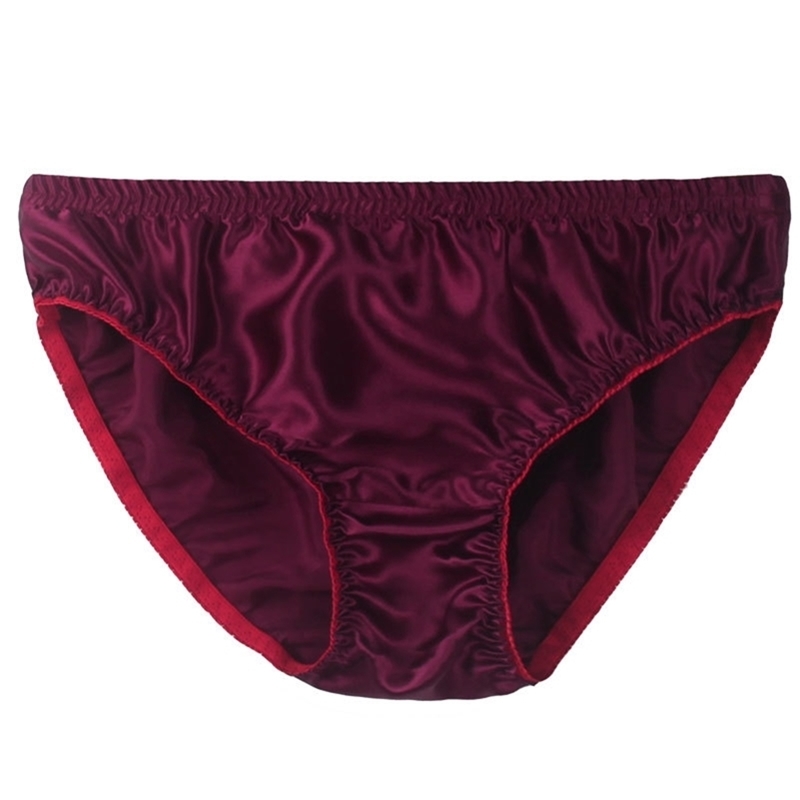 

Wholesale 6 Pieces Sexy100% silkworm silk underwear comfortable briefs large size health breathable men summer loose 201112, Mix colors randomly