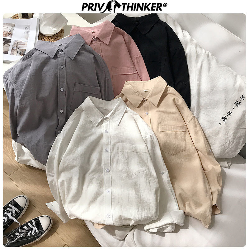 

Men Summer Solid Shirts 2020 Men 100% Cotton Blouse Streetwear Couple Loose Clothes Male Casual Colorful Shirts New, Black(asiansize)