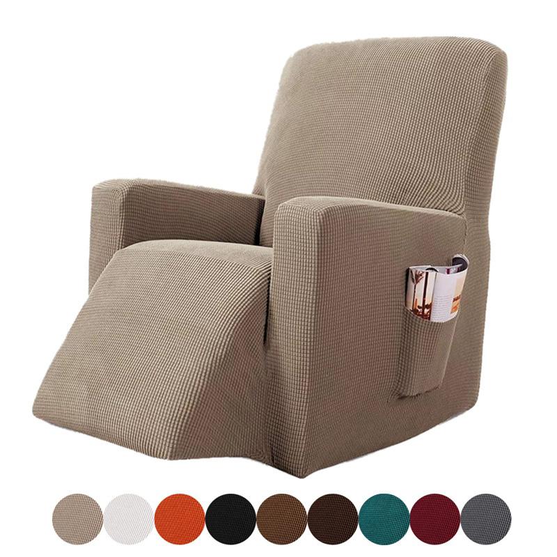 

Stretch Recliner Sofa Cover Solid All-inclusive Single Sofa Couch Cover Waterproof Jacquard Armchair Slipcovers for Living Room