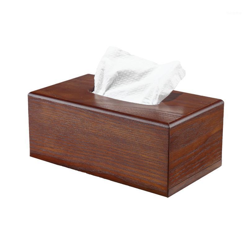 

Coffee Table Living Room Tissue Box Multifunction Walnut Tissue Boxes Storage Box with Lid Servilletero Home Garden DL501