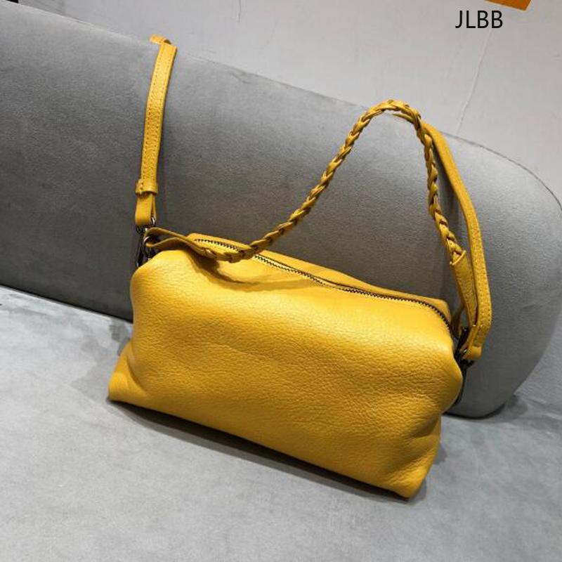 

Quality Genuine Leather Handbags Hot Women Shopping Clutches Ladies Casual Soft Cowhide Purse Crossbody Shoulder Messenger Bags, Black