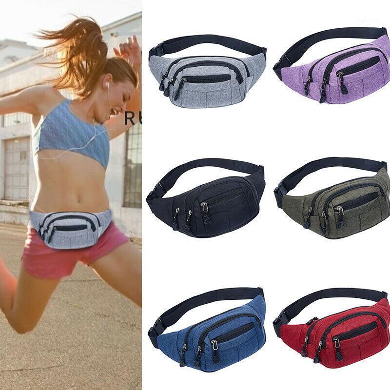 

Men Women Travel Bum Bag Fanny Pack Waist Bag Zipped Outdoor Sports Pouch1, Blue