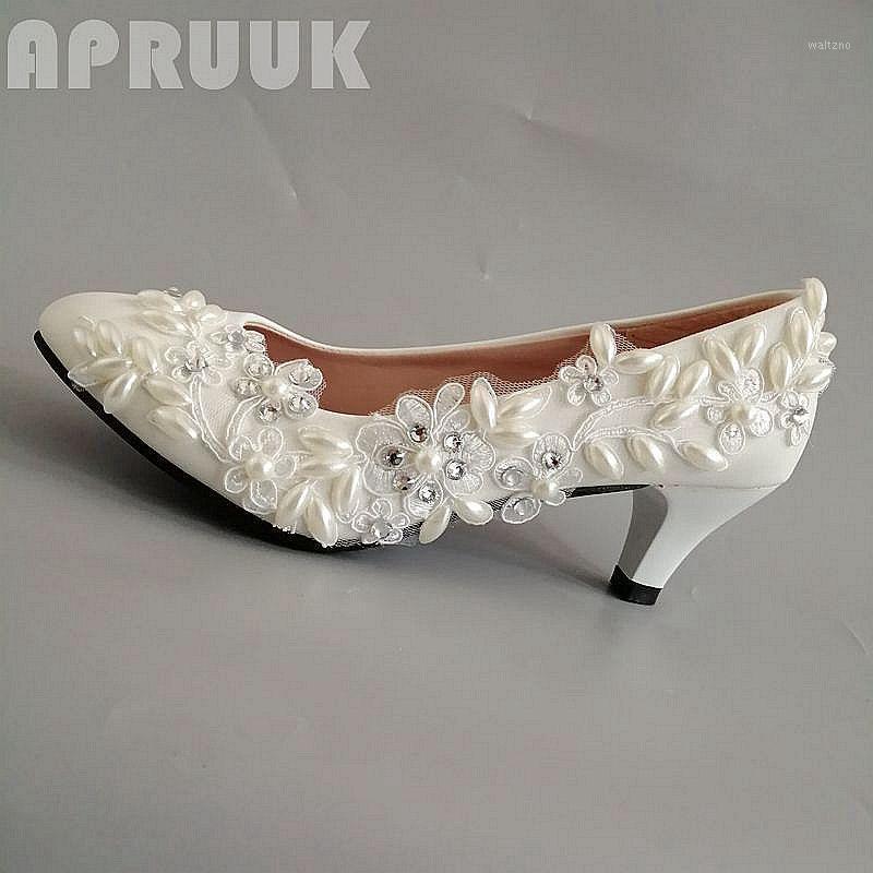 

5CM middle heel pumps shoes woman white lace royal blue crystal rhinestones luxury handmade wedding shoes bride bridal1, As pic