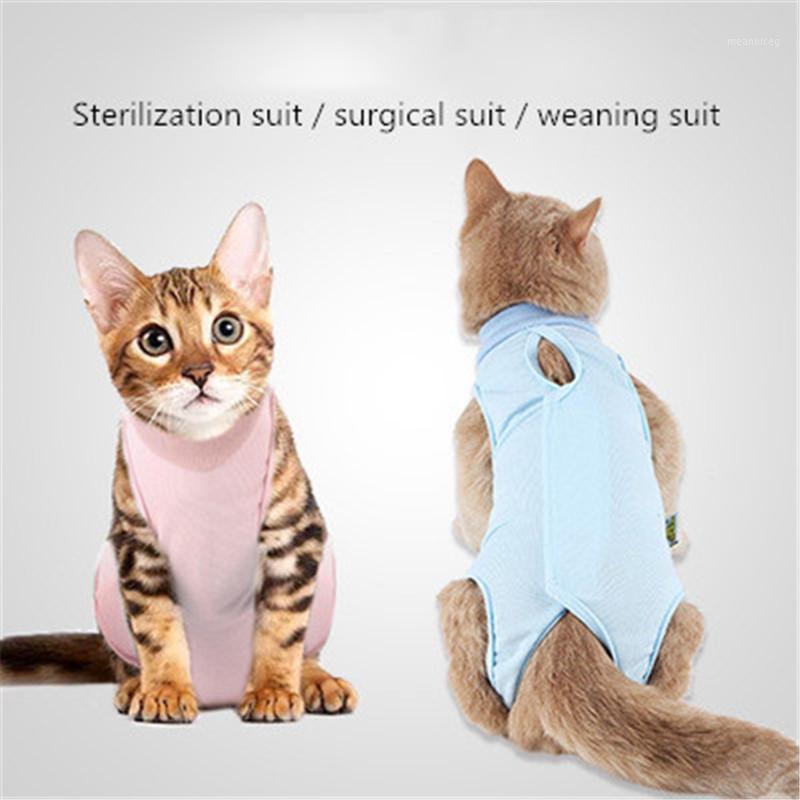 

Summer thin section Four-legged pet clothes Cat weaning suit /Sterilization suit / gown Breathable high elastic hot1