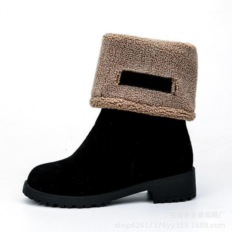 

Women's Snow Boots Women's Mid-Calf Boots Thick Warm Fur Winter Warm 34-431