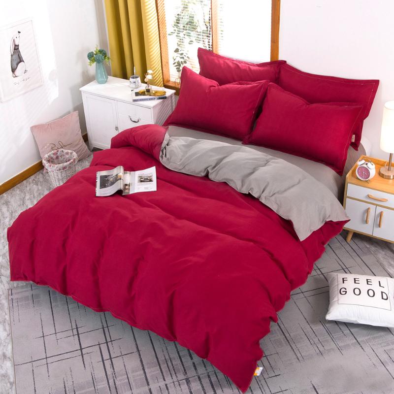 

American style bedding set Dark green + gray King Queen Full single size Bed linen duvet cover+Bed sheet+Pillowcase, 07