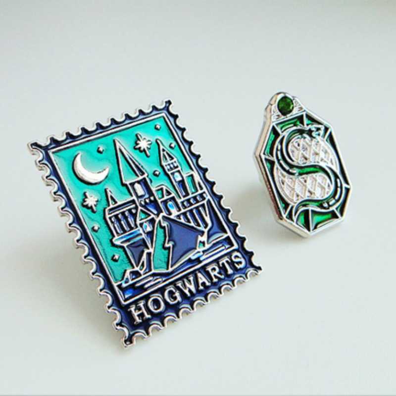 

Pins, Brooches Magical Pottered Hogwarts School Slytherin Snake Pattern Brooch Collar Accessories Cosplay