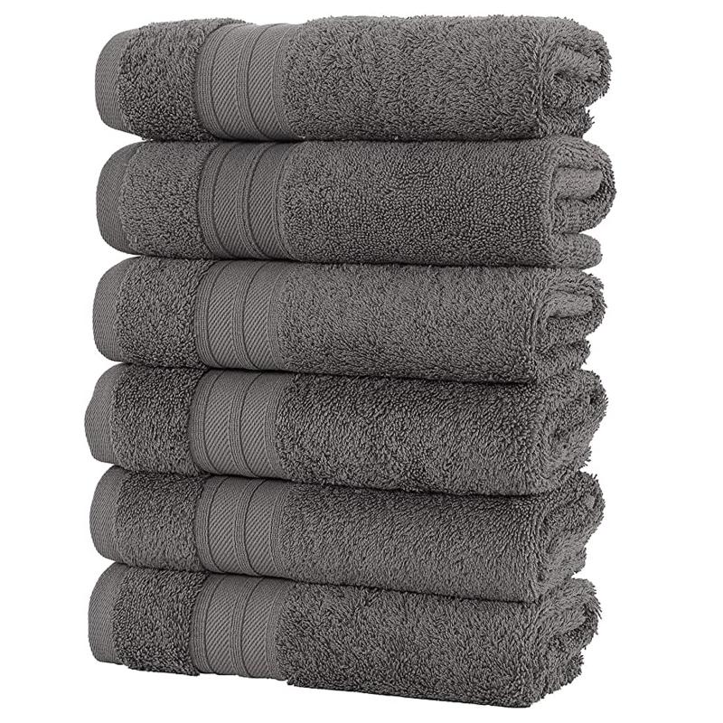 

6PC Soft Absorbent And Thick Cotton Towels Soft and Absorbent Hand Towels Quick Drying Towel Bathroom Accessories