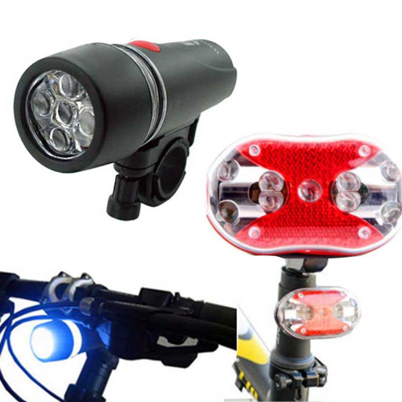 

Bicycle Bike 5 LED Front Head Torch Light 9 LED Back Rear Tail Lamp hot MTB Bike Accessories