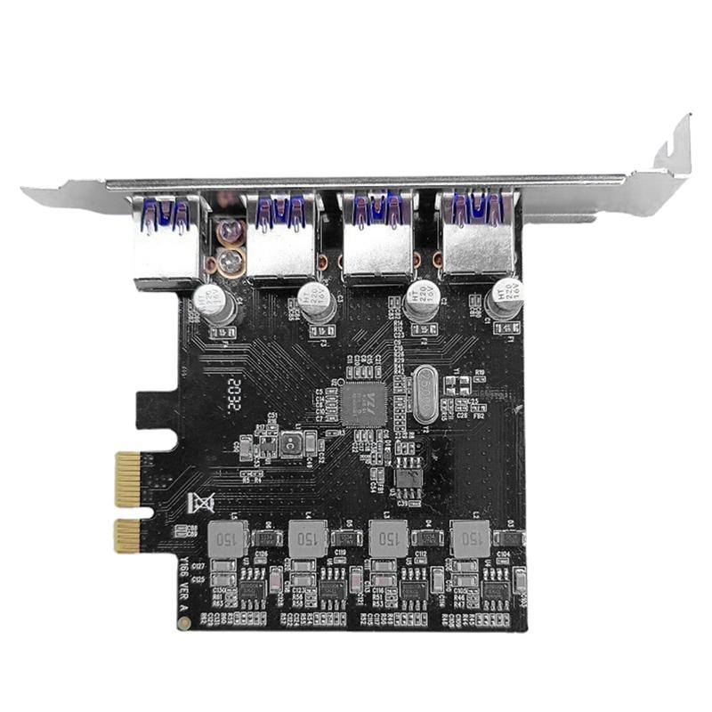 

Computer Cables & Connectors PCI-E To USB3.0 Expansion Card Rear Four Port High-Speed Adapter Power Free For Windows Xp/Vista/7/8/10