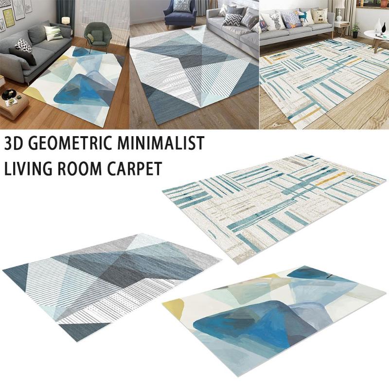 

Skid Resistant Nylon Fabric Carpet Parlor Mat Home Bedroom Floor Kitchen Repeatable 3D Modern Living Room Sofa Decoration, As pic