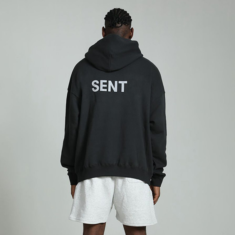 

19SS 3M Reflective Letter Printing Hoodie Pullover Long sleeve Sweatshirts Street Style Hoodies Men Women Hoodie Streetwear Size S, Gray