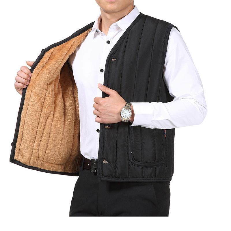 

Autumn Winter Men Hiking Vest Outdoor Sports Fleece Vest Climbing Sleeveless Jacket Hiking Camping Softshell Windproof, Black