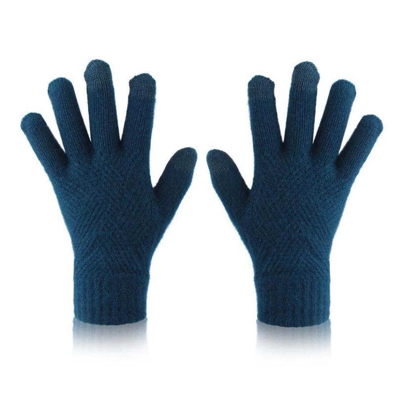 

Gloves For Smartphone Cotton Gloves Winter Warm Knitted For Smartphone Finger Cycling Driving Mittens Full Thick Glo Y8A6