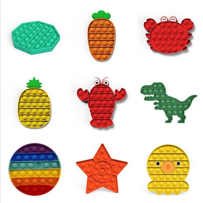 

DHL Push Pop Pop Bubble Sensory Fidget Toy among us Autism Special Needs Stress Reliever It Squeeze Sensory Toy for Kids Family Friends