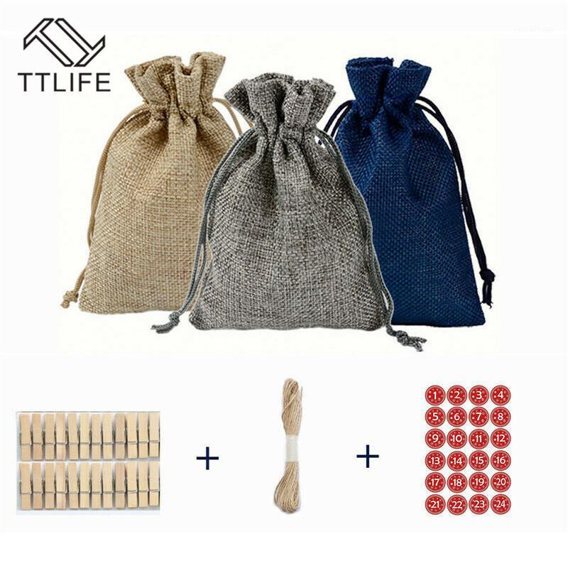 

TTLIFE Advent Calendar Christmas Calendar XMAS for Filling Christmas Bag Home Decor Candy Bag Gift Packaging1