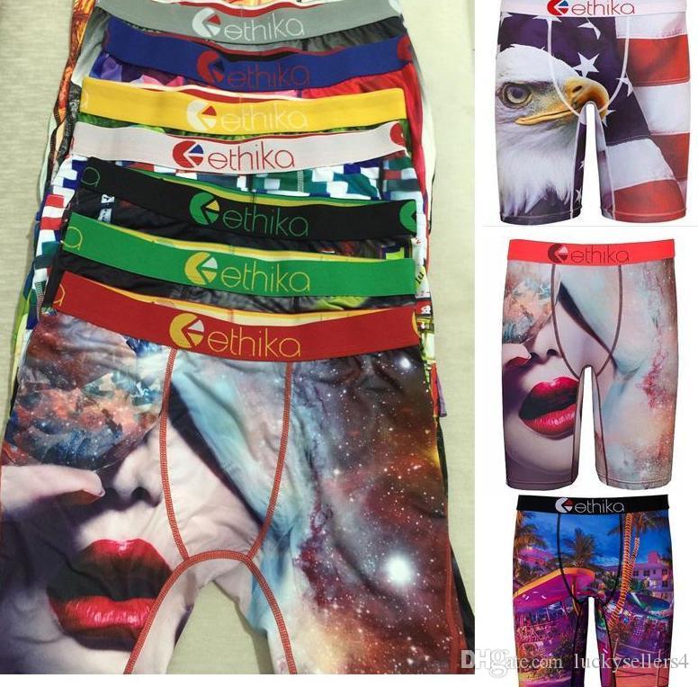 

Ethika Mens boxer underwear sports hiphop rock excise underwear skateboard street quick dry hot sale u2 top quality46456, Random colors