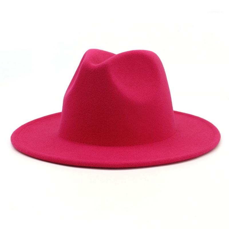 

Simple Korean Version Women Red Felt Hat Fashion New Solid Color Autumn Winter Casual Tide Jazz Hat Adult Cap1, 08