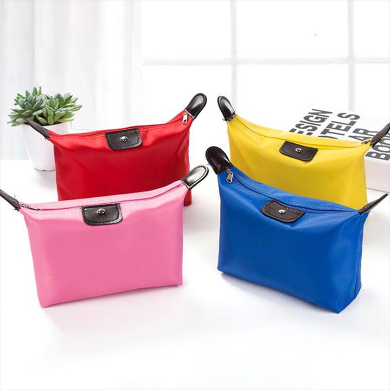 

New Multifunction Makeup Bag Women Cosmetic Bags Organizer Box Ladies Handbag Nylon Travel Storage Bags Wash Bag, Sky blue