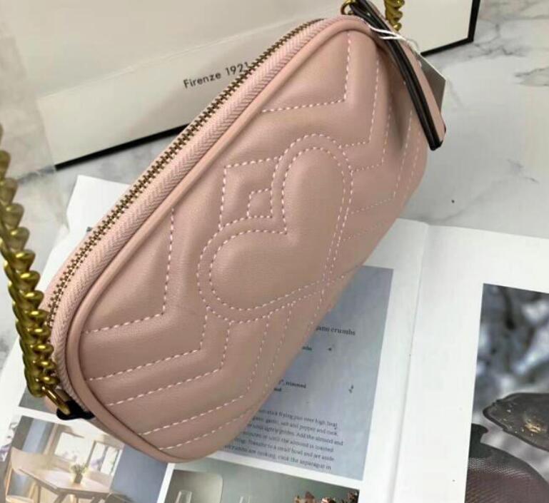 

New high quality Marmont shoulder bags women gold chain crossbody bag handbags purse high quality female message bag size 21x4x12, Red