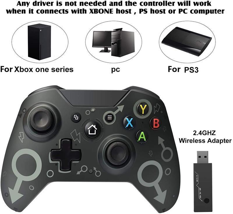 

USB Wired Gamepad Wireless Gamepad Dual Vibration Controller Game Handle 2.2m Power Cord Joypad For Microsoft Xbox One1