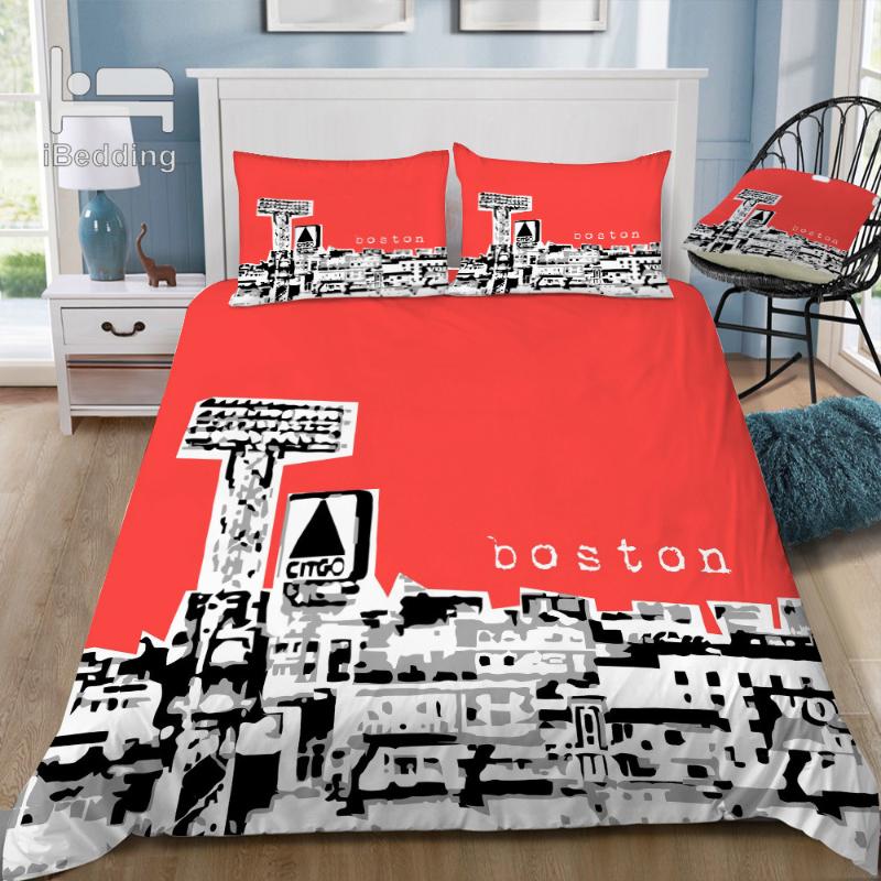 

Boston Fenway 3D Bedding Set Printed Duvet Cover Set Queen King  Size