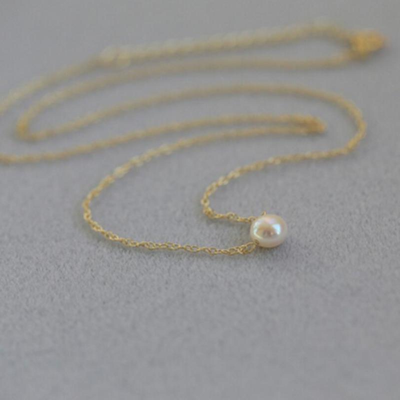 

Fashion Baroque Pearl Necklace Simple Personality 925 Sterling Silver Pendant for Women Chain Party Jewelry Bijoux