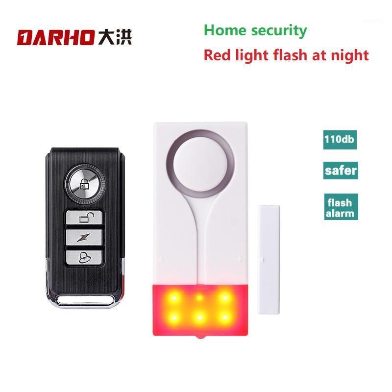 

Darho 433MHz Home Security Alarm Red Flash With Sound Window Door Magnet Sensor Detector Wireless Alarm System+Remote Controller1