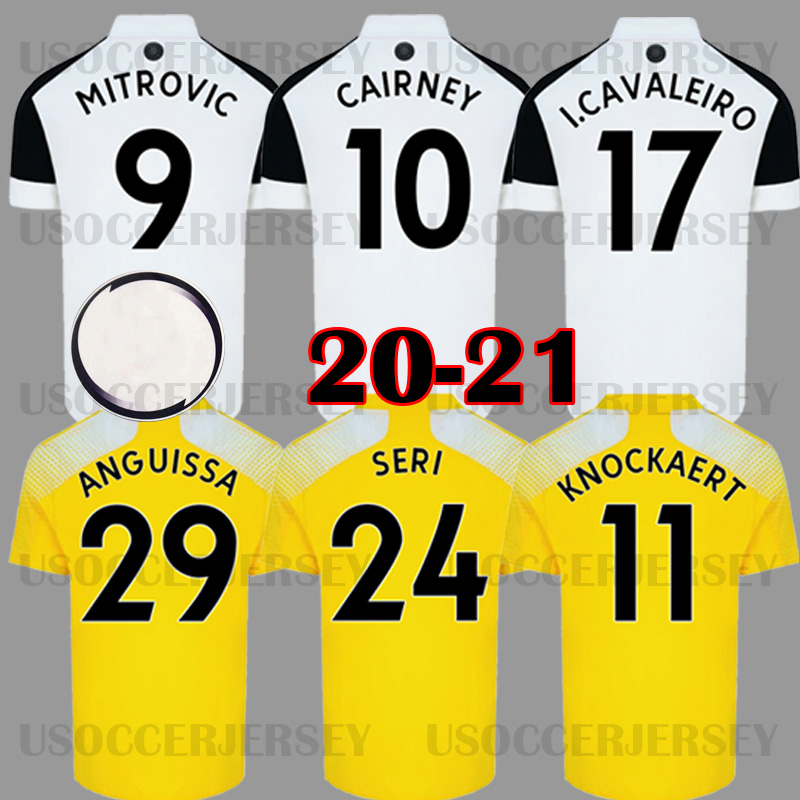 

20 21 MITROVIC CAIRNEY soccer jerseys league 2020 2021 Knockaert SERI LEMINA ANGUISSA HOME AWAY YELLOW men kids set FOOTBALL SHIRTS uniform
