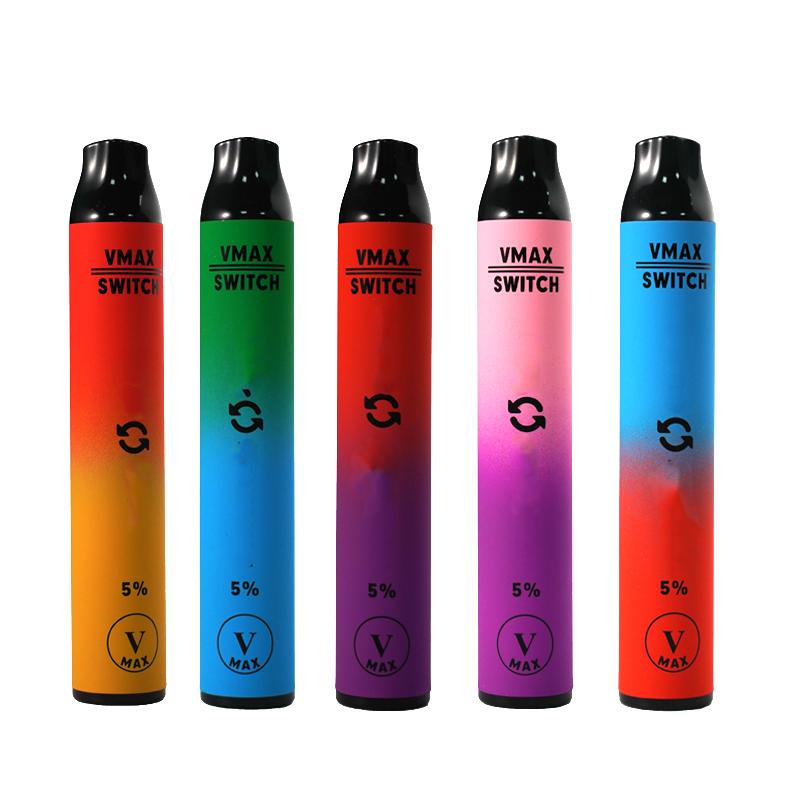 

New Vmax Disposable Vape 5.8ml Device Pods 1800 puffs Starter Kit Switch Between Colors Prefilled Vape Pens Empty E Cigarettes 9 Strains