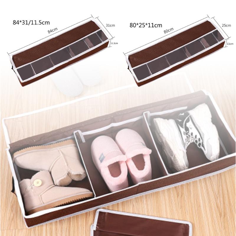 

Folding Washable Shoes Storage Box With Zipper PVC Cover Shoe Organizer Boxes Waterproof Moisture And Odor