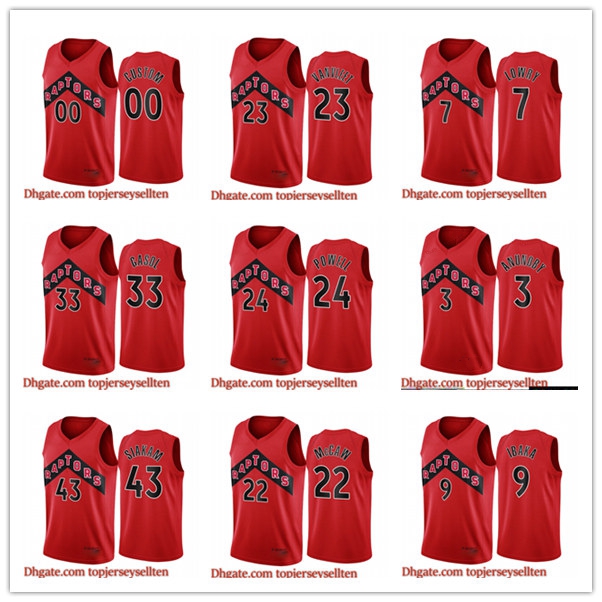 

Toronto Raptors MEN Kyle Lowry Pascal Siakam Fred VanVleet Red Icon New Uniform 2020-21 Basketball Jersey, Black;red