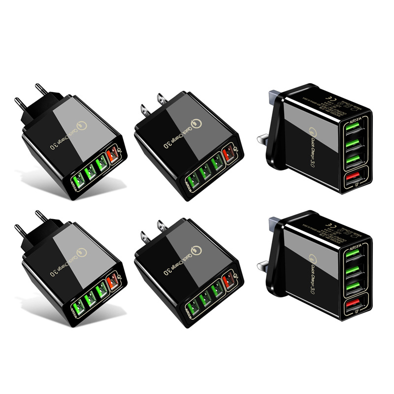 

Quick Charge 3.0 4.0 USB Charger 3.1A Fast Wall Mobile Phone Charger For 4 Ports Adapter QC 3.0 Charger Wholesale