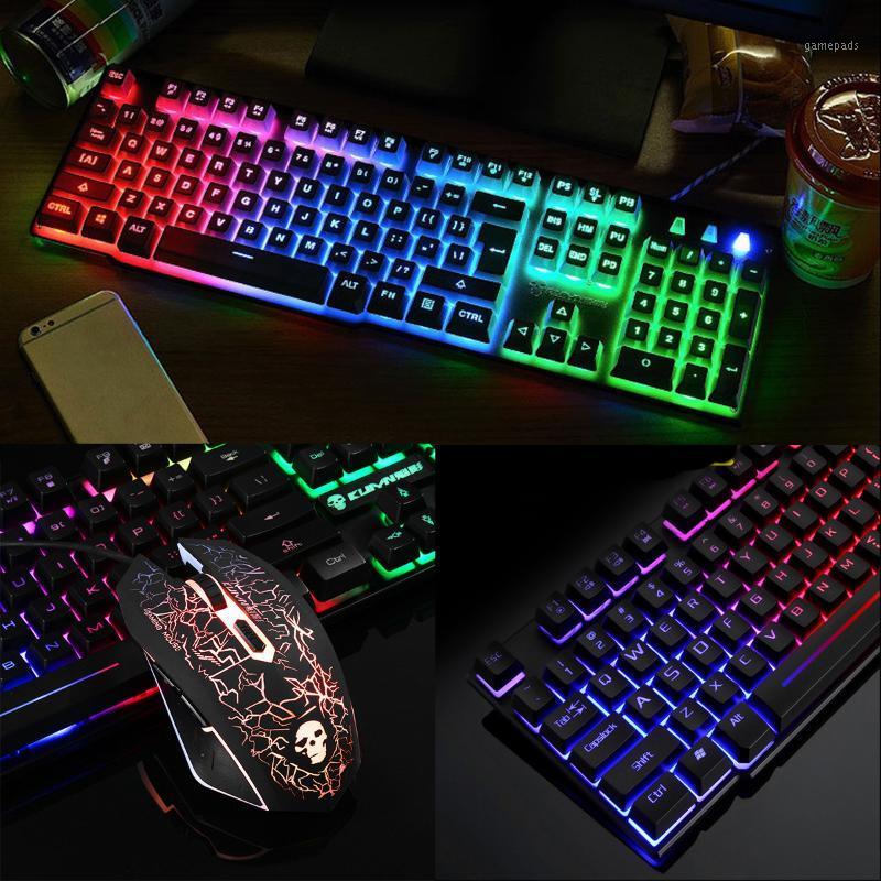 

104 Keys Backlight Keyboard and Mouse Set Desktop Computer Mechanical Ergonomics Waterproof Keyboard Professional Gaming Mouse1