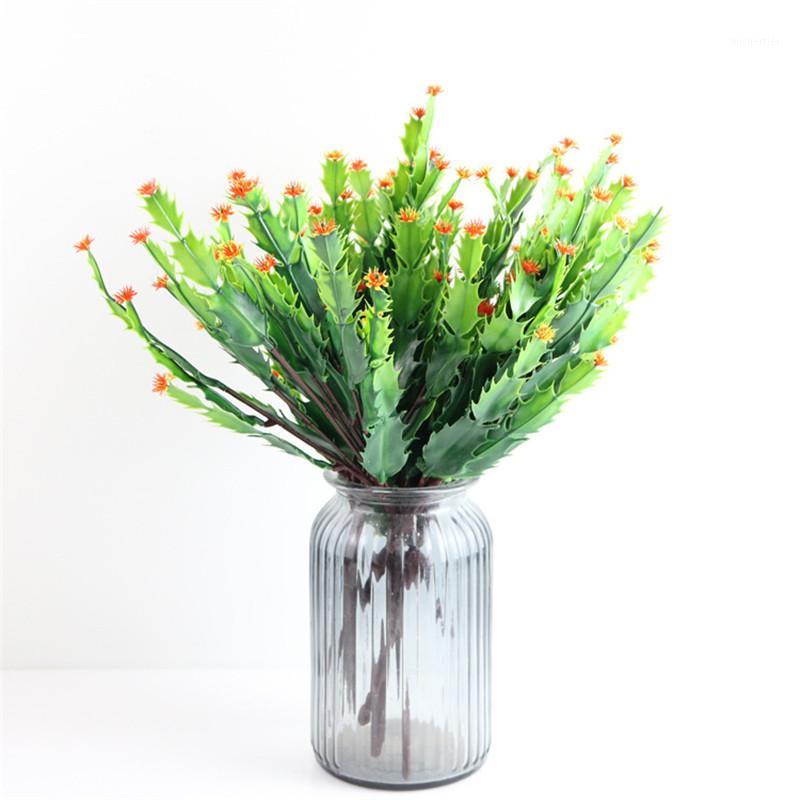 

1pcs Simulation Crab Claw Orchid Green Artificial Plants Fake Flowers for Home Decoration Indoor Garden Flower Arrangement Decor1, White