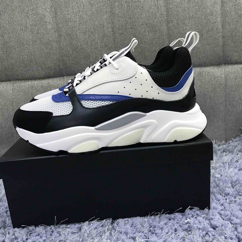 

B22 Casual Shoe Calfskin Outdoor Shoes B22 Chaussures 3M Reflective Men Women Casual Shoes Grey White Luxury Designers Sneakers Wholesale, Black