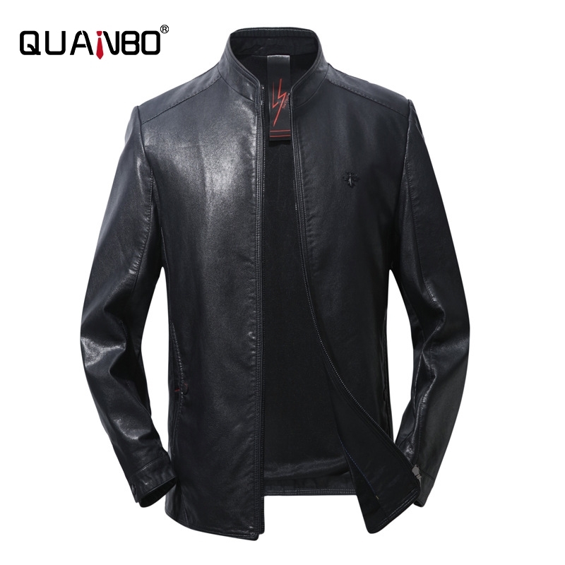 Black Men's Leather Jacket New Spring Autumn Men Business Casua Pu Leather Jacket Fashion Motorcycle Biker Jacket Slim Coat 201119