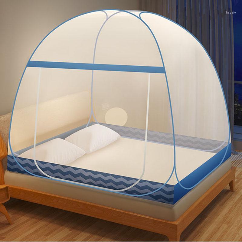 

Automatic Installation Mosquito Net Canopy Bed Curtains Student Single Door Mongolian Yurt Mosquito Net Folding Netting Bed Tent1