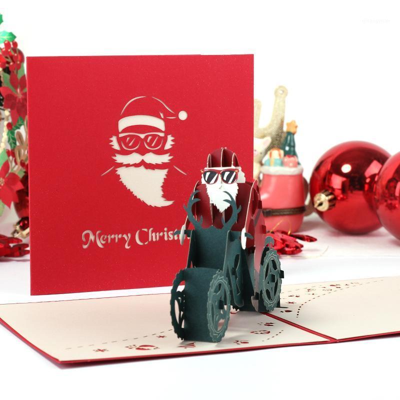 

3D Up Christmas Card Greeting Baby Gift Holiday Happy New Year Santa Claus Gift Card for Christmas Accessories1