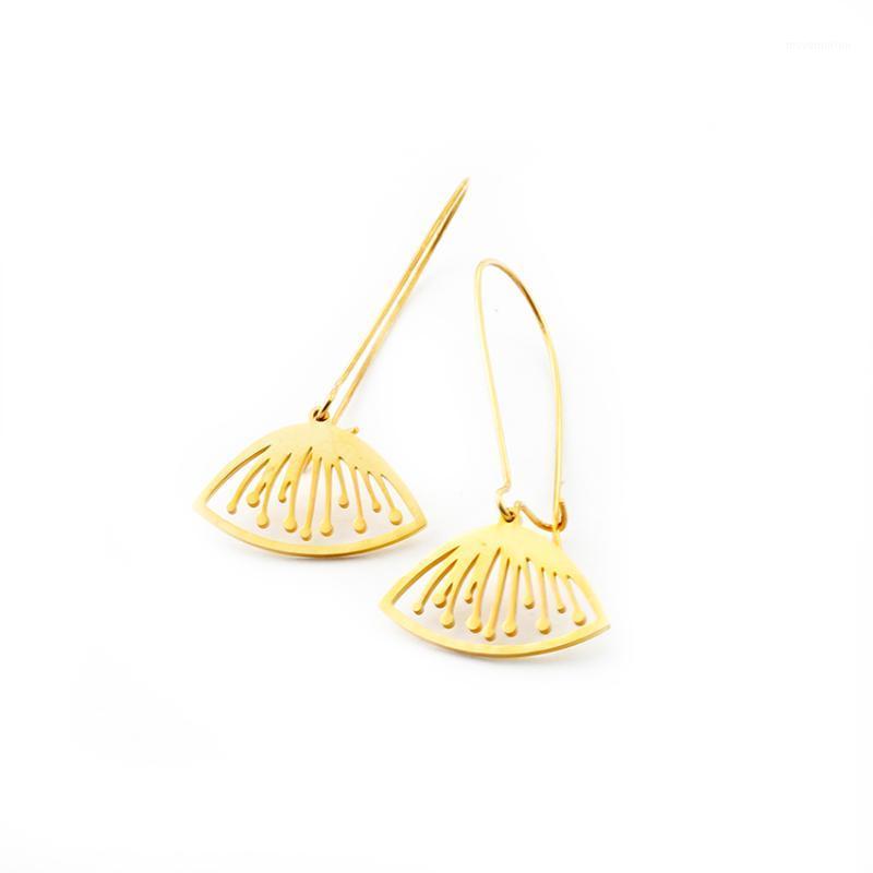 

Stainless Steel Boho Flower Statement Earrings For Women Wedding Jewelry Gifts Gold Color Charm Dangle Drop Earings Bijoux Femme1