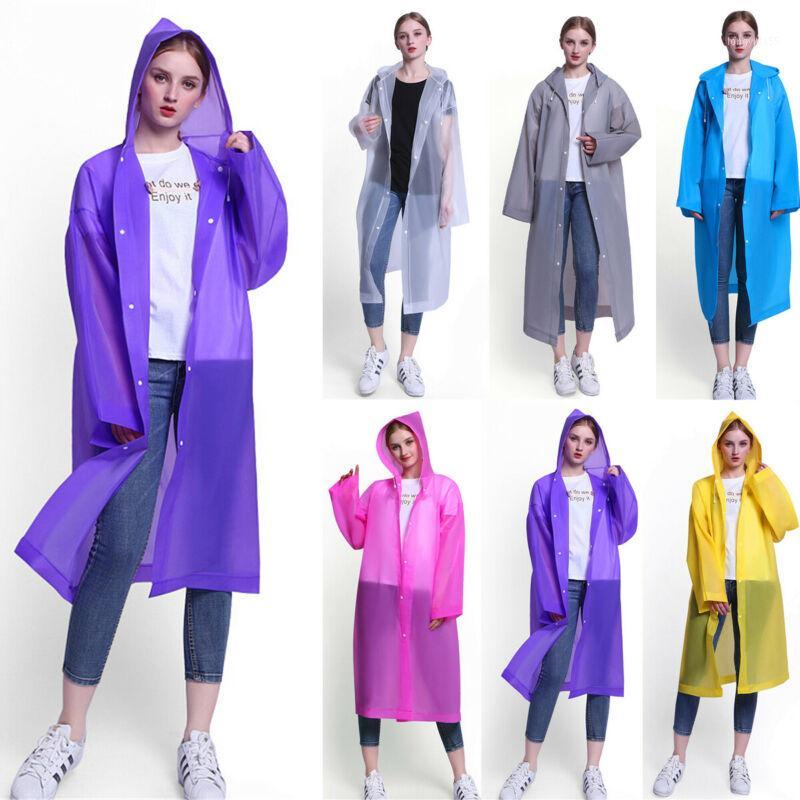 

Family Raincoats Women Men Adults EVA Transparent Hooded Raincoat For Rain Coat Outdoor Rainwear Waterproof Coat Cover1