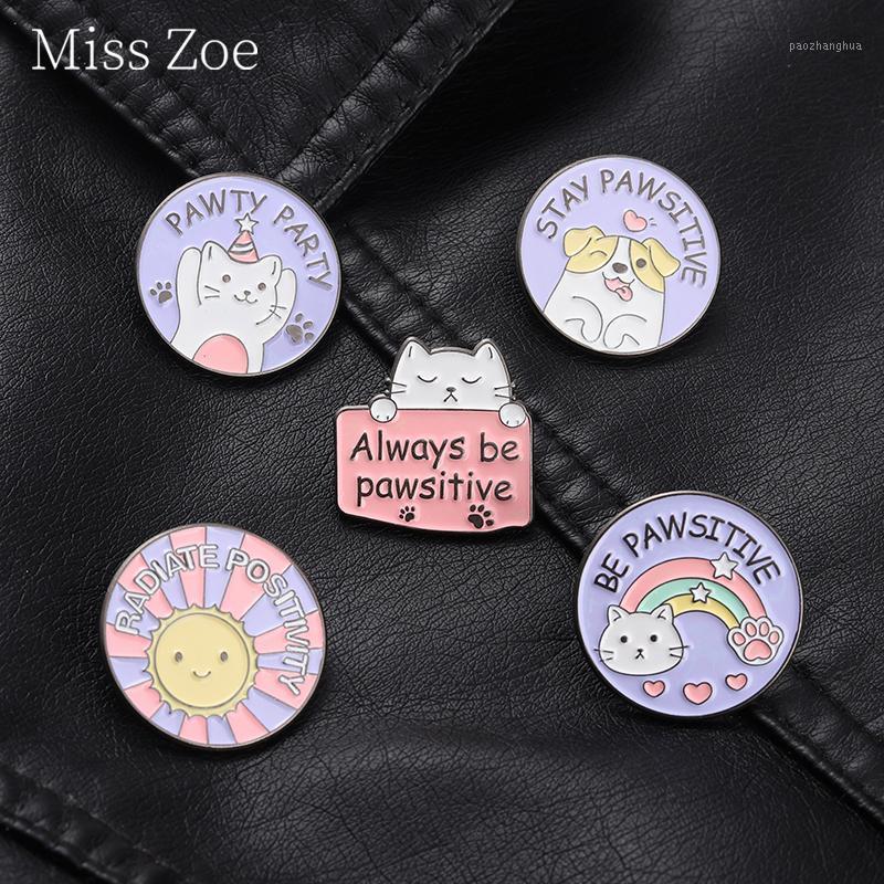 

Pins, Brooches Rainbow Purple Banner Dialogue Enamel Pins Custom Lovely Kitties Puppies Brooch Backpack Badges Gifts For Kid Pawty Party Jew, Gray